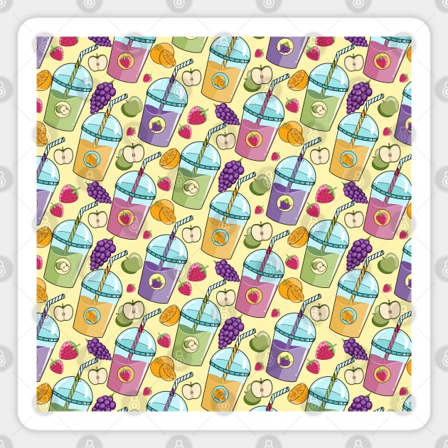 Juice Pattern Sticker by Designoholic